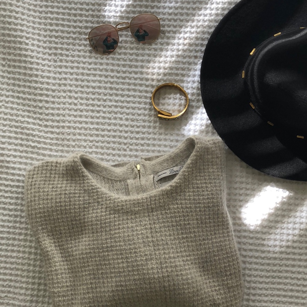 Gray angora Lara Knit sweater